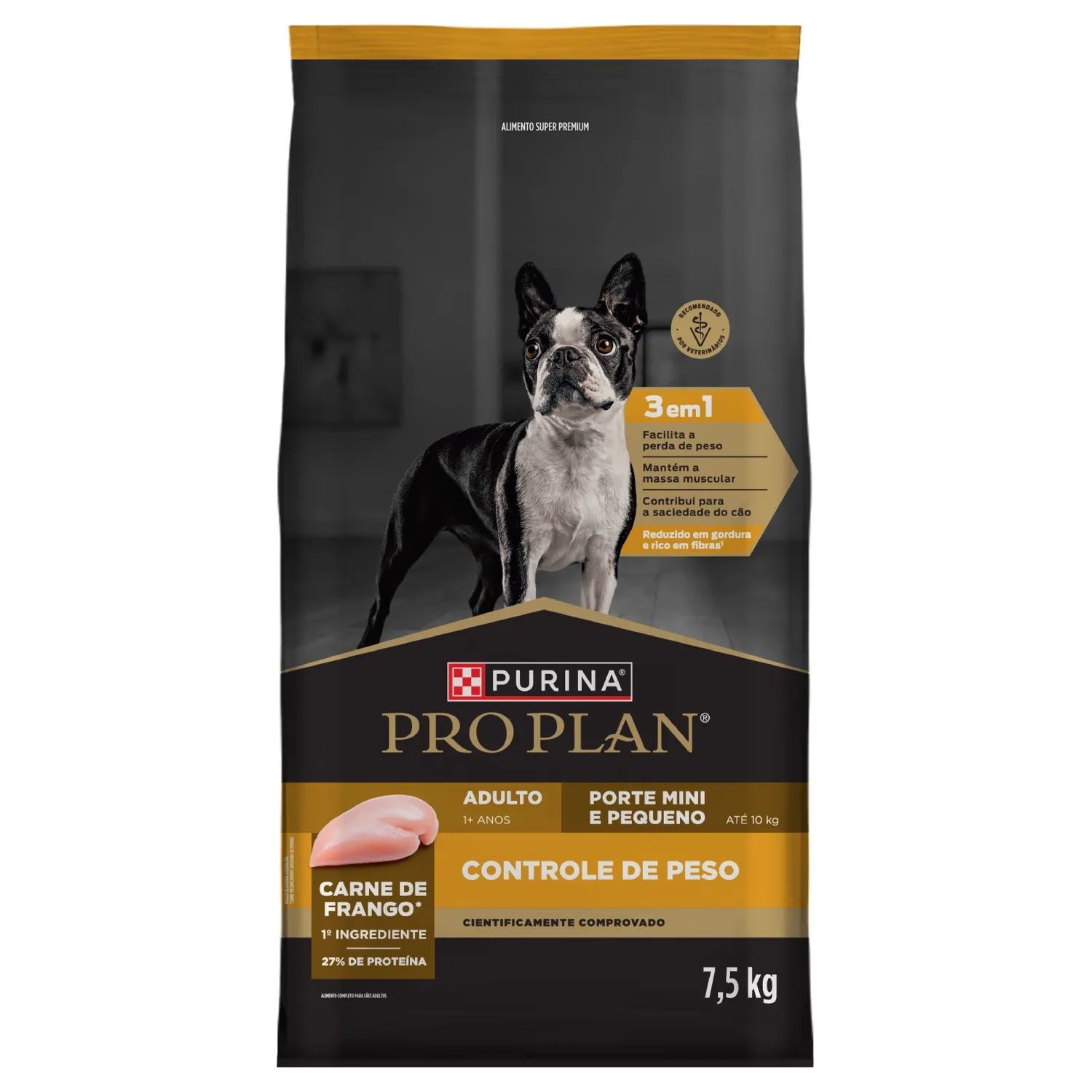 Ração Pro Plan Controle de Peso Cães Adultos Mini e Pequeno Frango